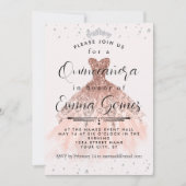 Whimsical Diamond Dust Quinceanera Uitnodiging (Voorkant)