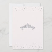 Whimsical Diamond Dust Quinceanera Uitnodiging (Achterkant)