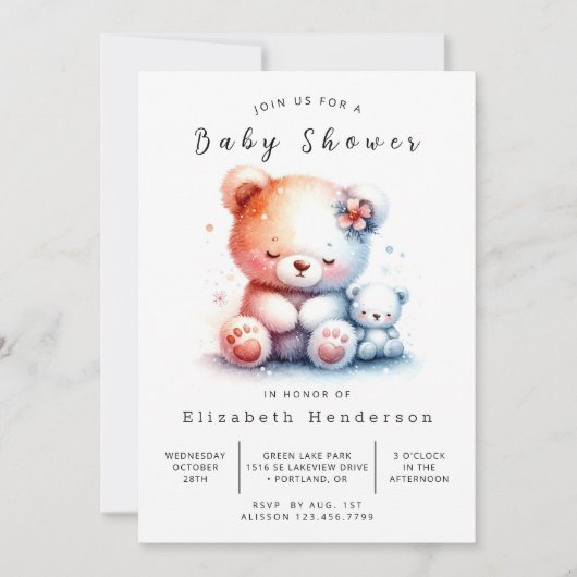 Whimsical Digital Beer Baby shower Kaart (Voorkant)
