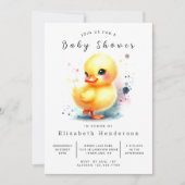 Whimsical Digital Duck Baby shower Kaart (Voorkant)