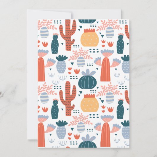 Whimsical Dino-Mite Dinosaur Thmed Birthday Party Kaart (Achterkant)