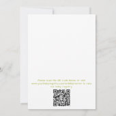 Whimsical Dirty Martinis QR Code Twin Baby shower Kaart (Achterkant)