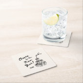 Whimsical Disco Ball New Year's Eve Party Kartonnen Onderzetters (Insitu)