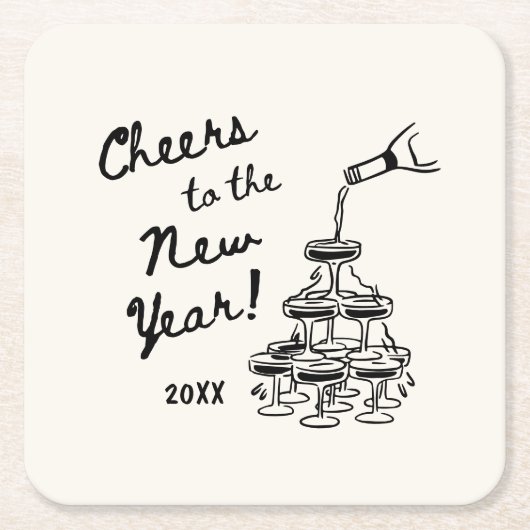 Whimsical Disco Ball New Year's Eve Party Kartonnen Onderzetters (Voorkant)