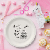 Whimsical Disco Ball New Year's Eve Party Papieren Bordje (Feest)