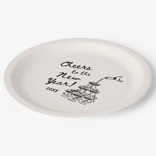 Whimsical Disco Ball New Year's Eve Party Papieren Bordje (Gekanteld)