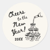 Whimsical Disco Ball New Year's Eve Party Ronde Sticker (Voorkant)