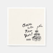 Whimsical Disco Ball New Year's Eve Party Servet (Voorkant)