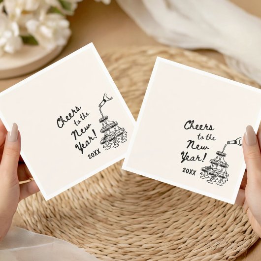 Whimsical Disco Ball New Year's Eve Party Servet