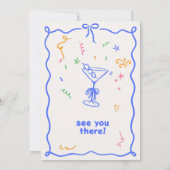 Whimsical Disco Verjaardagskleur Kaart (Achterkant)