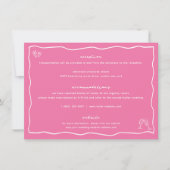 Whimsical doedel roze bruiloft details Kaart (Voorkant)