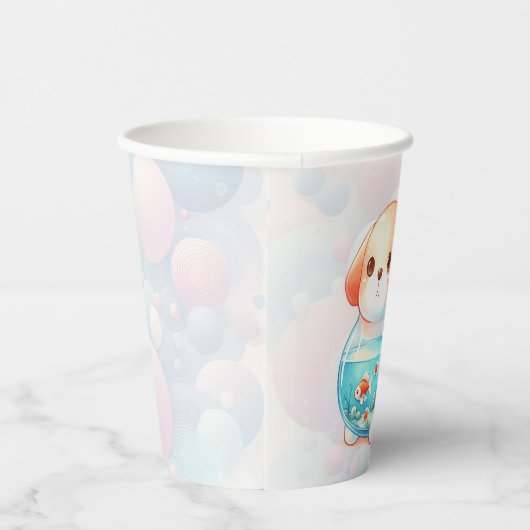 Whimsical Dog Adventure Papieren Bekers (Rechts)