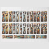 Whimsical Dog Afbeeldingen DIY Decoupage Bladwijze Tissuepapier (Voorkant)