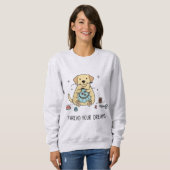 Whimsical Dog and Crafting Hobby Lovers Apparel Trui (Voorkant volledig)