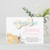 Whimsical Dog Birthday Party Illustrated Kaart (Staand voorkant)