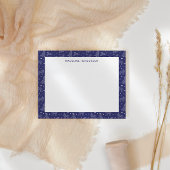 Whimsical Dog Constellations Donkerblauw Monogram Notitiekaartje