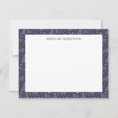 Whimsical Dog Constellations Dusty Blue Monogram Notitiekaartje (Voorkant)