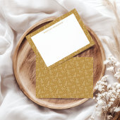 Whimsical Dog Constellations Geel Monogram Notitiekaartje