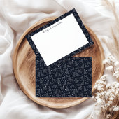 Whimsical Dog Constellations Zwart Monogram Notitiekaartje