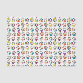 Whimsical Dog en Cat Paws Tissue Paper Tissuepapier