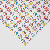 Whimsical Dog en Cat Paws Tissue Paper Tissuepapier (Detail)