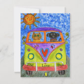 Whimsical Dog en Cat Wenskaart Kaart (Voorkant)