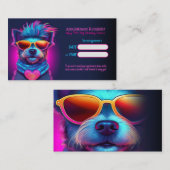 Whimsical Dog Grooming Afspraak Herinnering Kaart Visitekaartje (Voorkant / Achterkant)