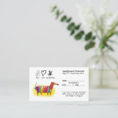 Whimsical Dog Grooming Afspraak Herinnering Kaart Visitekaartje (Staand voorkant)