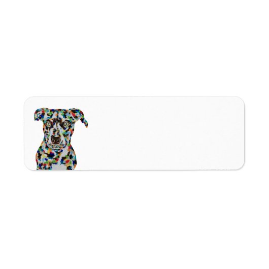 Whimsical Dog Return Address Label (Voorkant)