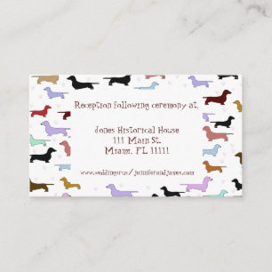 Whimsical Dog Wedding Enclosure kaarten