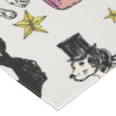 Whimsical Dogs verjaardagsfeestje vieren Tafelkleed (Gekanteld)