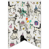 Whimsical Dogs verjaardagsfeestje vieren Vlaggetjes (Eerste vlag)