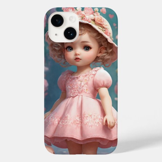 Whimsical Doll Dreams: Speels Print T-shirt Case-Mate iPhone Case (Achterkant)