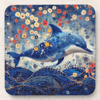 Whimsical Dolphin Bier Onderzetter