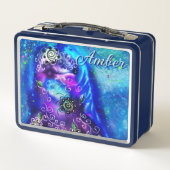 Whimsical Dolphin Blue Blauwgroen Kust Nautisch (Achterkant)