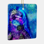 Whimsical Dolphin Blue Blauwgroen Kust Nautisch Keramisch Ornament (Rechts)