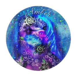 Whimsical Dolphin Blue Blauwgroen Kust Nautisch Snijplank