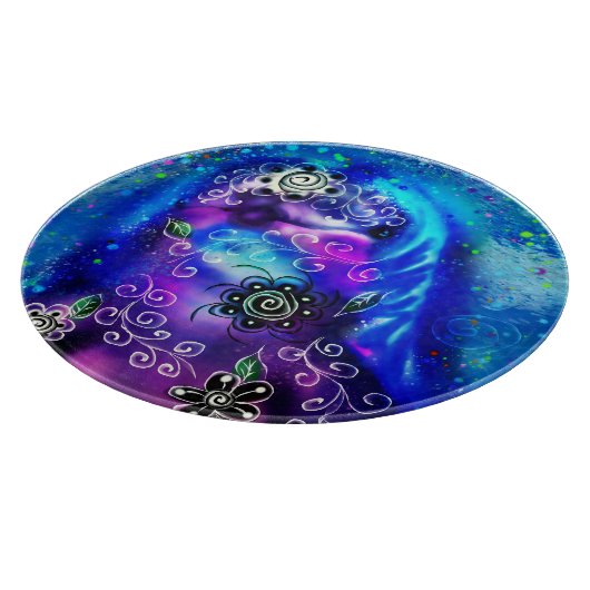 Whimsical Dolphin Blue Blauwgroen Kust Nautisch Snijplank (Hoek)