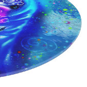 Whimsical Dolphin Blue Blauwgroen Kust Nautisch Snijplank (Hoek)