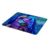 Whimsical Dolphin Blue Blauwgroen Kust Nautisch Snijplank (Hoek)