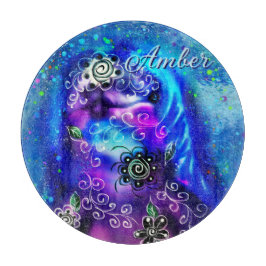 Whimsical Dolphin Blue Blauwgroen Kust Nautisch Snijplank