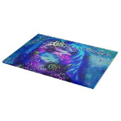 Whimsical Dolphin Blue Blauwgroen Kust Nautisch Snijplank (Hoek)