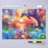 Whimsical Dolphin Coastal Nautical Decoupage Tissuepapier (Craft)