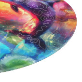 Whimsical Dolphin Coastal Nautical Floral Blauwgro Snijplank (Hoek)