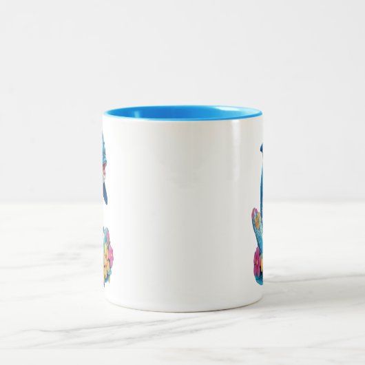 Whimsical Dolphin Splash Coffee Mok (Center)