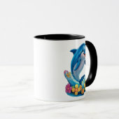 Whimsical Dolphin Splash Coffee Mok (Voorkant rechts)