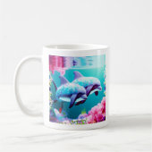 Whimsical Dolphins en Floral Underwater Koffiemok (Links)