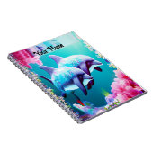 Whimsical Dolphins en Floral Underwater Notitieboek (Rechterzijde)