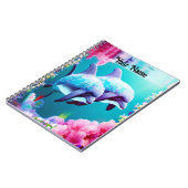 Whimsical Dolphins en Floral Underwater Notitieboek (Linkerzijde)