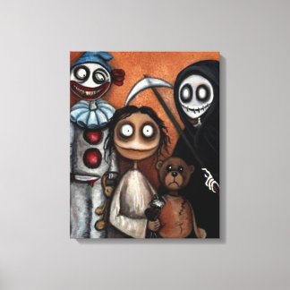 Whimsical donker griezelig kunst canvas Print